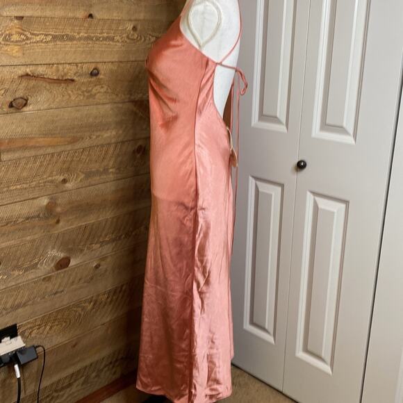 Camila Coelho Revolve Arnoldo Midi Dress Rose Halter Neck Sleeveless Size M NWT - Picture 5 of 10